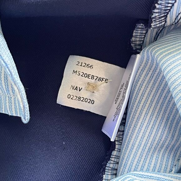 2X Peter Millar Durham High Drape Performance Pants Navy Blue Stretch Mens 33x30 - Picture 8 of 8